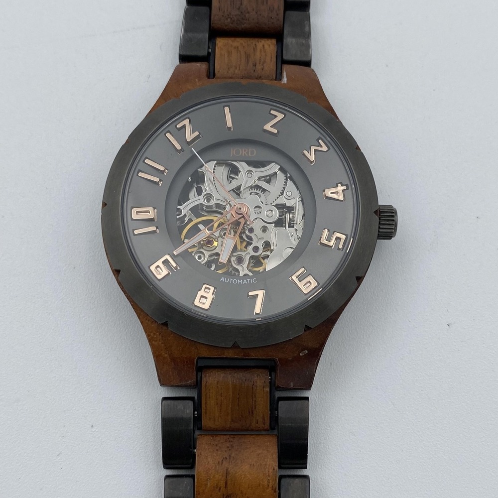 Jord Automatic Dover II Mens Watch Brown Wood Walnut TY2807